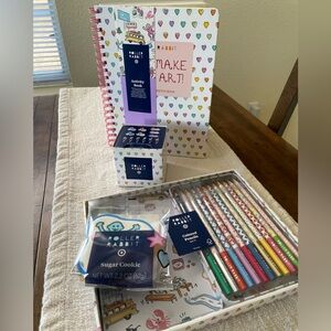 Roller Rabbit Coloring Journal, Mystery Box, Colored Pencils & Cookie